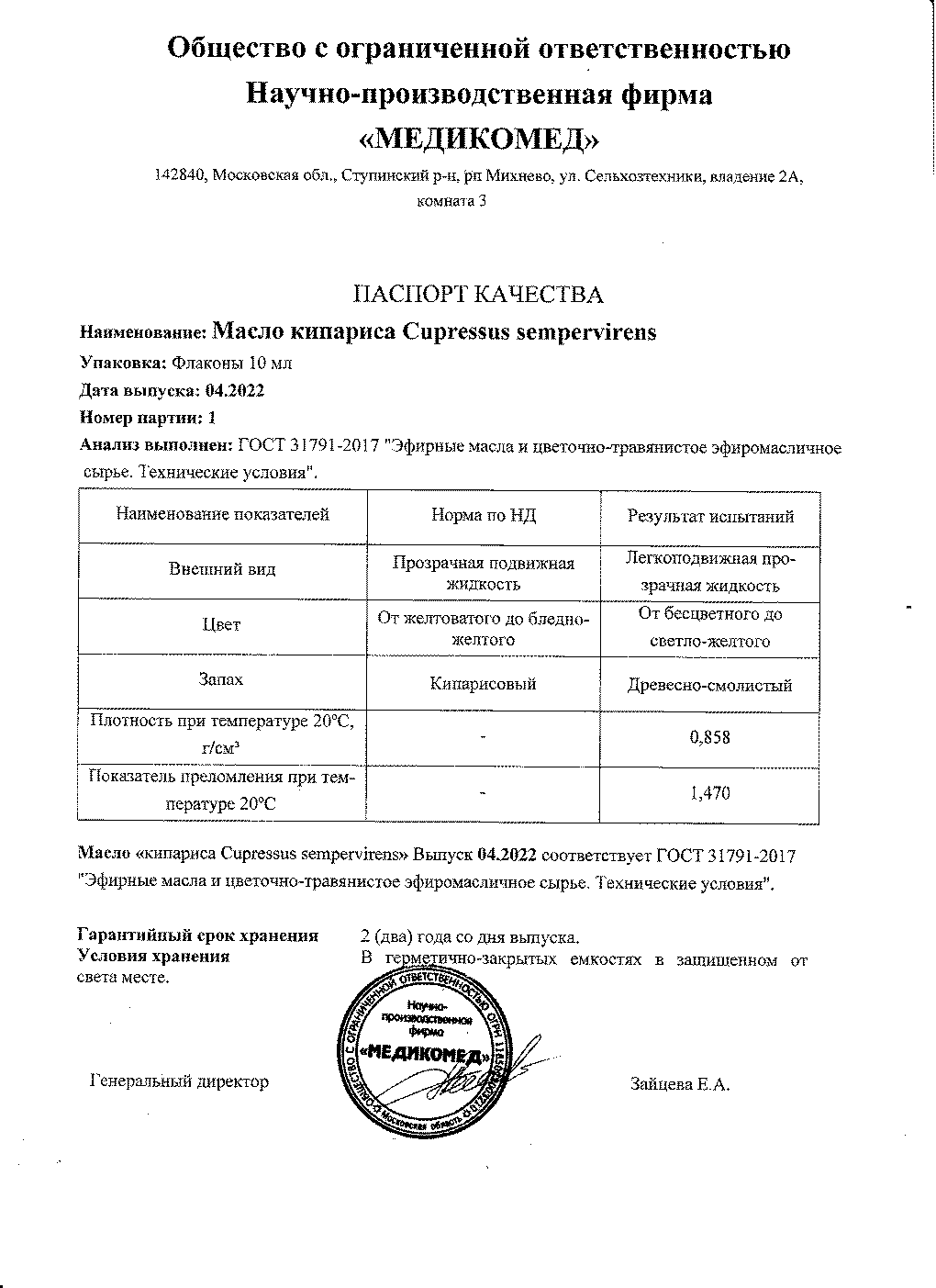 Паспорт №042022